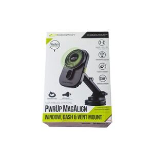 Bb.Um Bracketron PWRUP MagAlign 15W MagSafe Car Mount Charger Window Dash Vent ⬇
